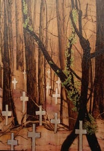Timber mural - Kinglake bushfires 2